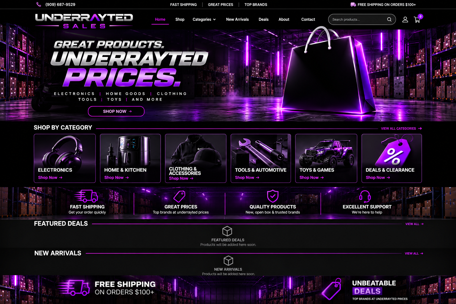 UNDERRAYTED SALES website